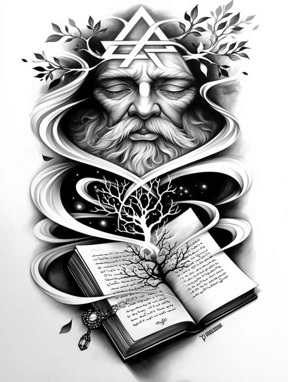 god tattoo design ideas textured spiritual for full back