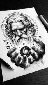god tattoo design ideas dramatic lighting spiritual for shoulder