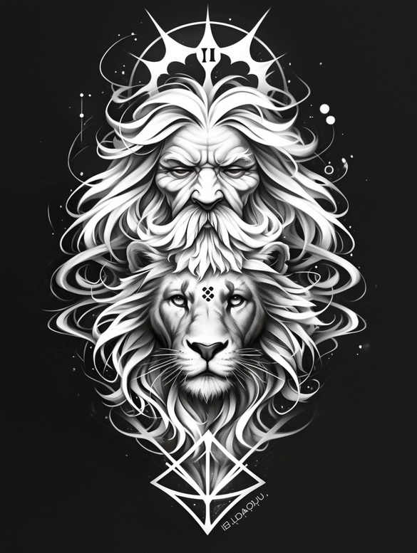god tattoo design ideas contrasting colors symbolic meaning endurance
