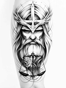 transcendence – tattoo design ideas free ai generated – neotraditional-modern-twist – for-back-shoulder – Gallery: god-inkby-ai