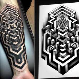 abstract-graphic – tattoo design ideas free ai generated – harmonic-ratio – for-wrist-side – Gallery: graphic-inkby-ai