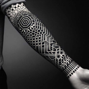 artistic-graphic – tattoo design ideas free ai generated – hexagon – for-lower-back – Gallery: graphic-inkby-ai