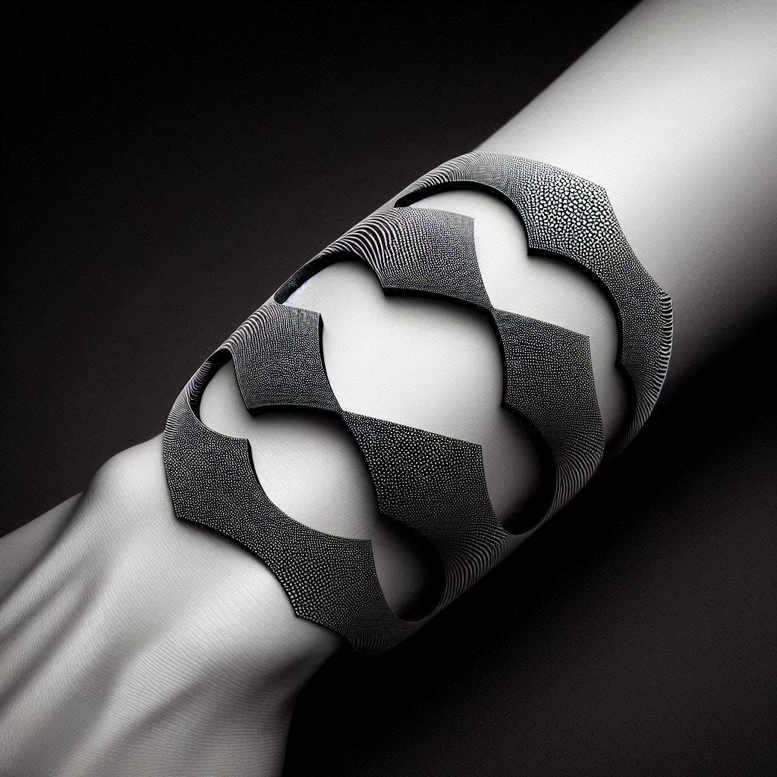 curved-line – tattoo design ideas free ai generated – isometric – for-scapula – Gallery: graphic-inkby-ai