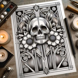 curved-line – tattoo design ideas free ai generated – solid-shadow – for-forearm – Gallery: graphic-inkby-ai
