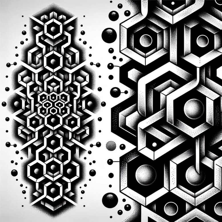 decorative-pattern – tattoo design ideas free ai generated – modular-shape – for-hand – Gallery: graphic-inkby-ai