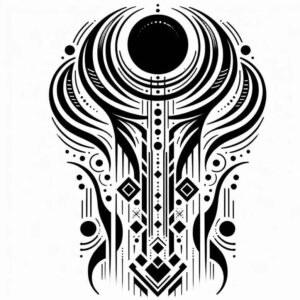 decorative-pattern – tattoo design ideas free ai generated – rhombus – for-side-torso – Gallery: graphic-inkby-ai