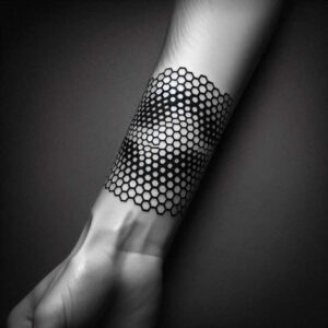 delicate-graphic – tattoo design ideas free ai generated – abstract-geometry – for-lower-thigh – Gallery: graphic-inkby-ai