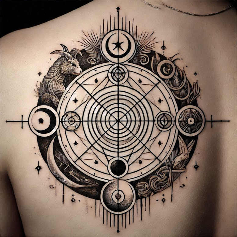 detailed-graphic – tattoo design ideas free ai generated – prismatic – for-ankle – Gallery: graphic-inkby-ai