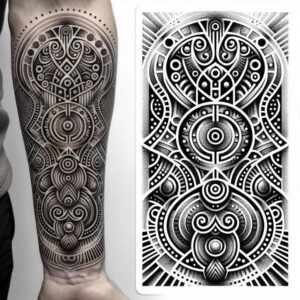 digital-graphics – tattoo design ideas free ai generated – dot-grid – for-back – Gallery: graphic-inkby-ai