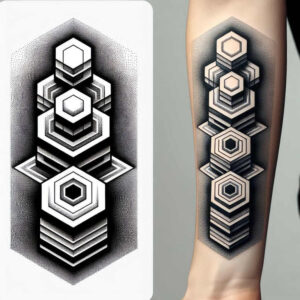 geometric-pattern – tattoo design ideas free ai generated – spiral-array – for-side – Gallery: graphic-inkby-ai