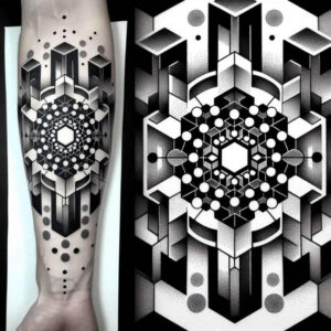 graphic-design – tattoo design ideas free ai generated – fractal-design – for-lower-thigh – Gallery: graphic-inkby-ai