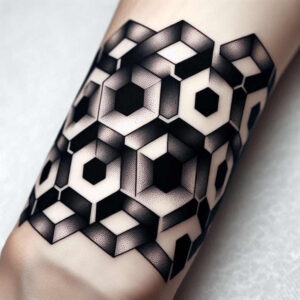 graphic – tattoo design ideas free ai generated – geometric-pattern – for-foot – Gallery: graphic-inkby-ai