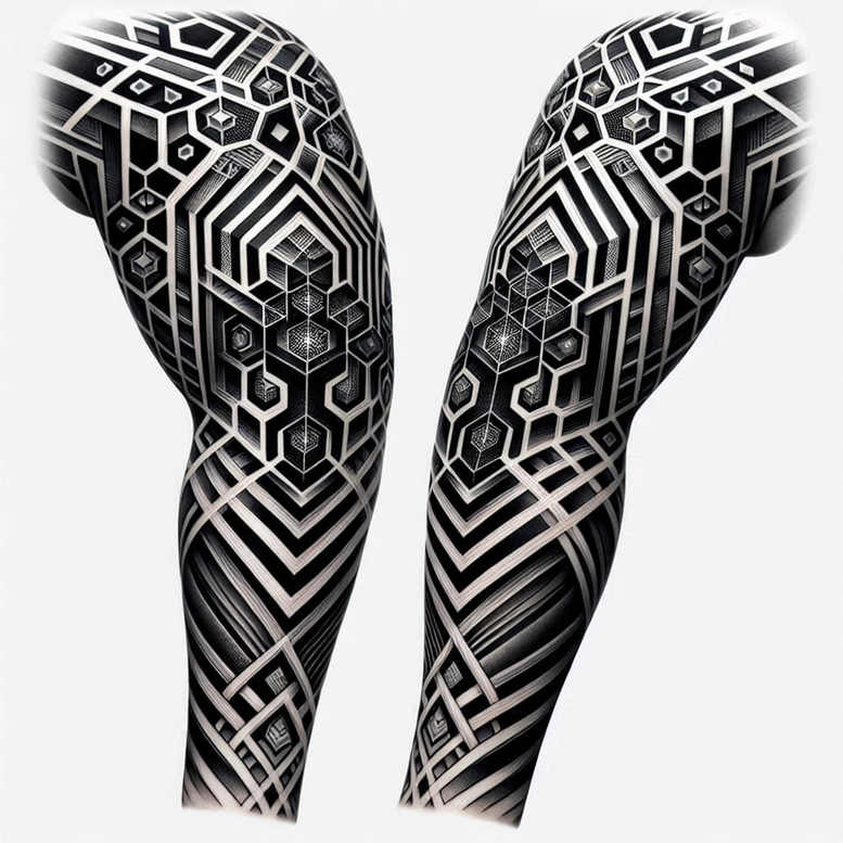graphic-motif – tattoo design ideas free ai generated – hand-drawn – for-upper-chest – Gallery: graphic-inkby-ai