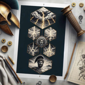 graphic-motifs – tattoo design ideas free ai generated – recursive-form – for-behind-ear – Gallery: graphic-inkby-ai