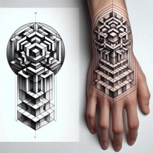 graphic-patterns – tattoo design ideas free ai generated – geometric-pattern – for-toe – Gallery: graphic-inkby-ai