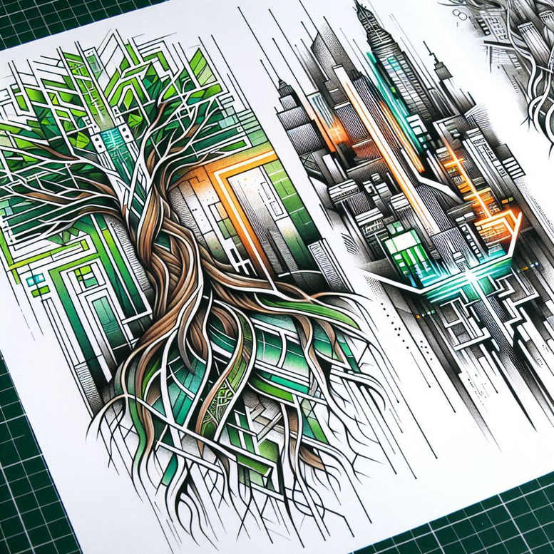 graphic-patterns – tattoo design ideas free ai generated – sacred-geometry – for-shin – Gallery: graphic-inkby-ai