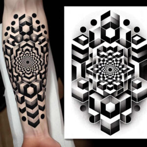 graphic-texture – tattoo design ideas free ai generated – geodesic – for-spine – Gallery: graphic-inkby-ai