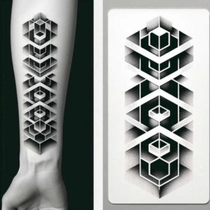 graphic-with-contours – tattoo design ideas free ai generated – classic-shading – for-spine – Gallery: graphic-inkby-ai