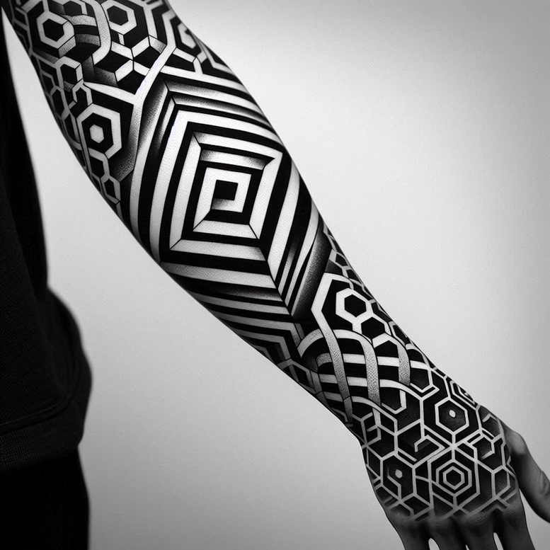light-effect – tattoo design ideas free ai generated – dot-shading – for-wrist – Gallery: graphic-inkby-ai
