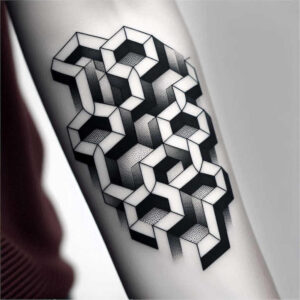 line-pattern-for-men – tattoo design ideas free ai generated – prismatic – for-hip – Gallery: graphic-inkby-ai