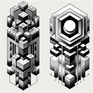 minimalist-design – tattoo design ideas free ai generated – nested-shapes – for-wrist – Gallery: graphic-inkby-ai