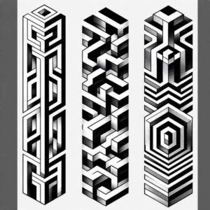 minimalist-graphic – tattoo design ideas free ai generated – parallelogram – for-lower-back – Gallery: graphic-inkby-ai