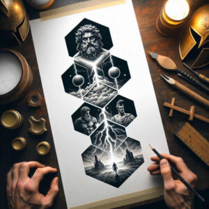 ornamental-design – tattoo design ideas free ai generated – facet-effect – for-hip – Gallery: graphic-inkby-ai