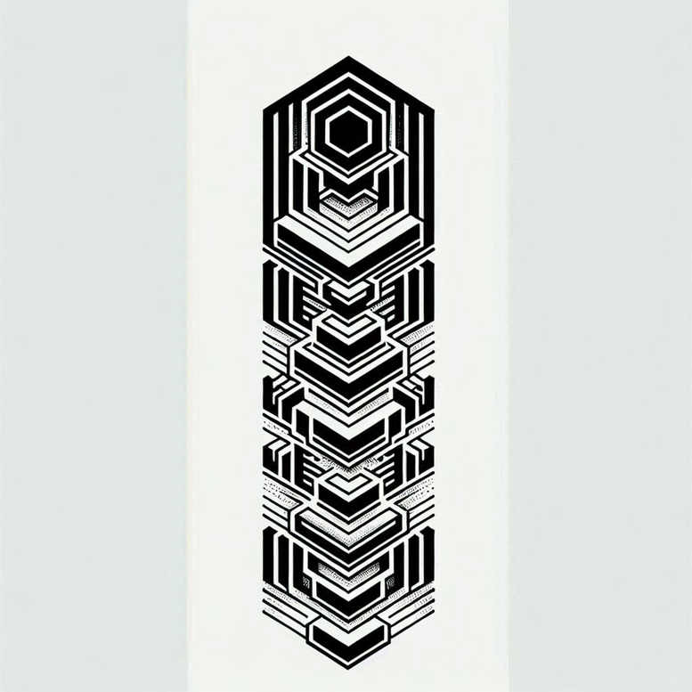 pattern-design – tattoo design ideas free ai generated – network-lines – for-toe – Gallery: graphic-inkby-ai
