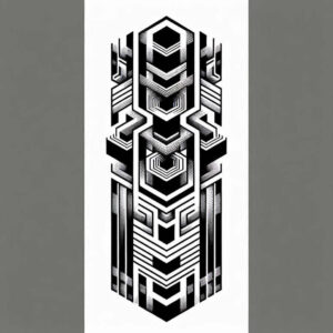 symmetrical-pattern – tattoo design ideas free ai generated – fractal-pattern – for-outer-arm – Gallery: graphic-inkby-ai