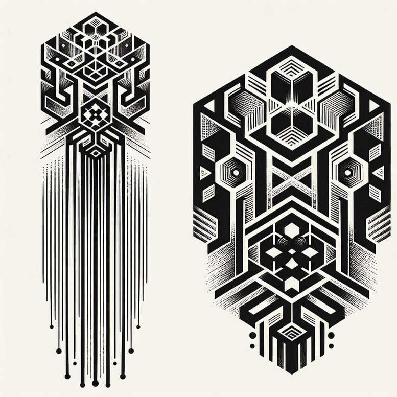 symmetrical-pattern – tattoo design ideas free ai generated – symmetrical – for-shoulder – Gallery: graphic-inkby-ai