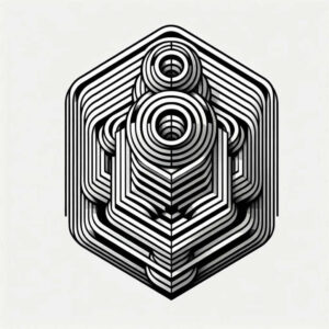 graphic tattoo design ideas mystic crystal structure for behind ear
