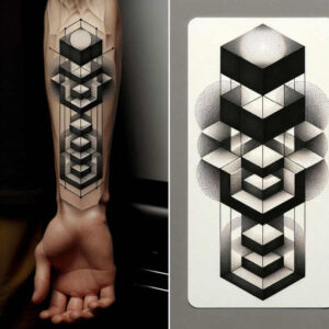 graphic tattoo design ideas mandala grid geometric weave stands for resilience