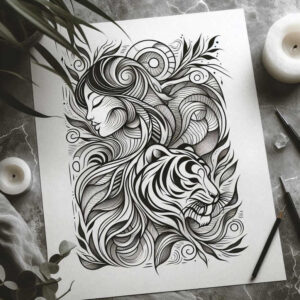 graphic tattoo design ideas radiating symmetry gridwork meaning perseverance