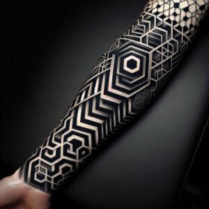 graphic tattoo design ideas eastern influence hand-drawn for shoulder