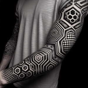 graphic tattoo design ideas eastern influence kaleidoscopic for lower arm
