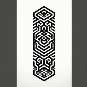 graphic tattoo design ideas serenity limited palette represents courage