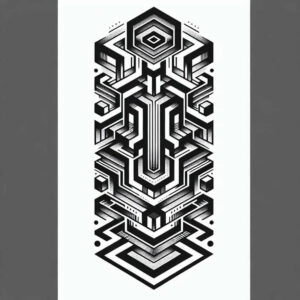 graphic tattoo design ideas zen line matrix meaning strength