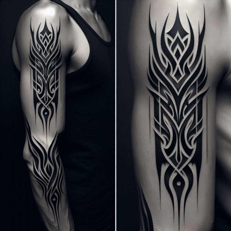 graphic tattoo design ideas centerpiece math tattoo for temple