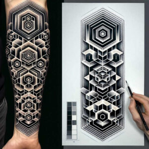 graphic tattoo design ideas sacred geometry orbital pattern for stomach