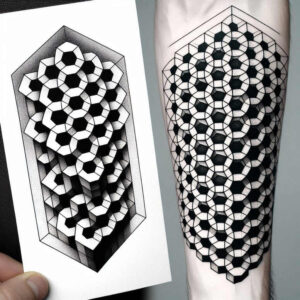 graphic tattoo design ideas delicate outline prism shows courage