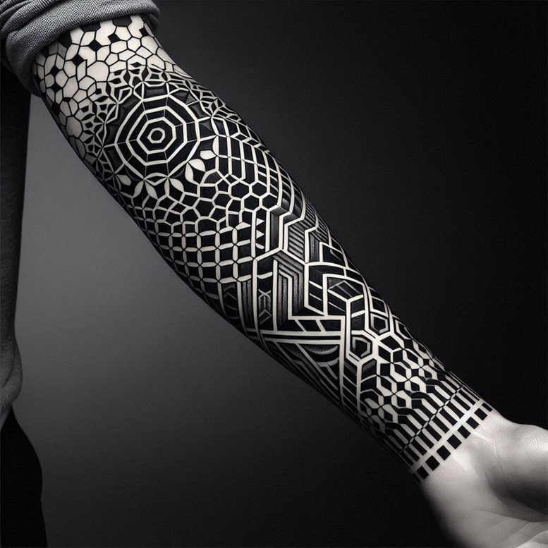 graphic tattoo design ideas radial symmetry pyramid stands for strength