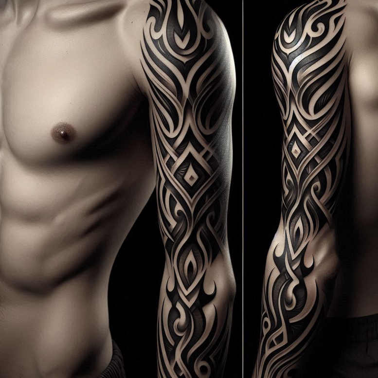 graphic tattoo design ideas spokes recursive form for elbow