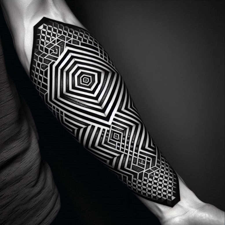 graphic tattoo design ideas infinity motif solid shadow symbolising resilience