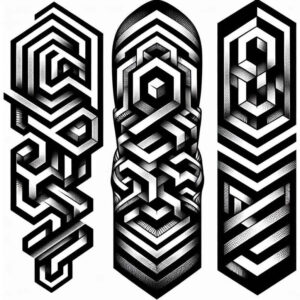 graphic tattoo design ideas spirituality triangle for hip