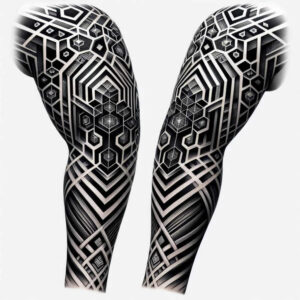graphic tattoo design ideas geometric lace vector grid for upper chest