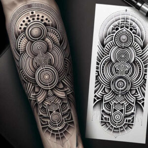 graphic tattoo design ideas vibration vector lines for ankle