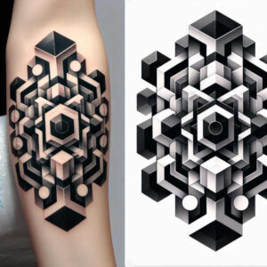 thin-line – tattoo design ideas free ai generated – pop-culture – for-lower-leg – Gallery: graphic-inkby-ai