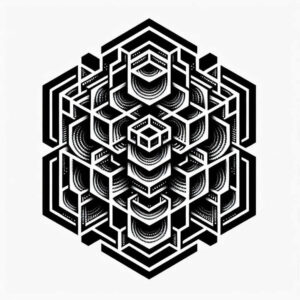 vector-graphic – tattoo design ideas free ai generated – geometric-art – for-hip – Gallery: graphic-inkby-ai