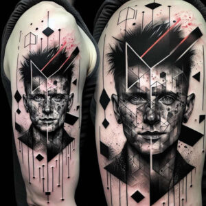 vector-graphic – tattoo design ideas free ai generated – geometric-fusion – for-shin – Gallery: graphic-inkby-ai