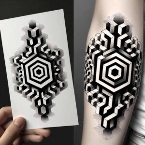 vector-graphics – tattoo design ideas free ai generated – angle-overlay – for-upper-thigh – Gallery: graphic-inkby-ai